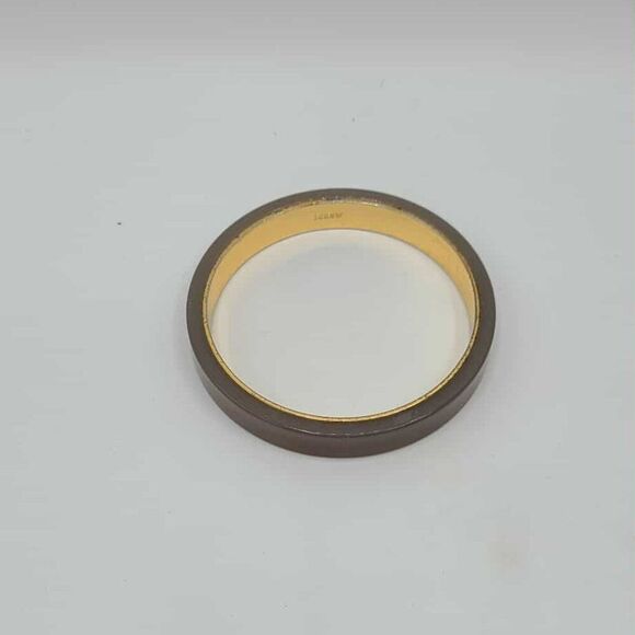 J Crew Taupe Resin Gold Tone Bangle Bracelet - Picture 8 of 8